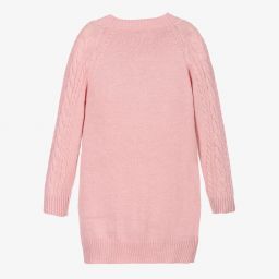 Mayoral-Pink Fox Knitted Dress | Childrensalon Outlet