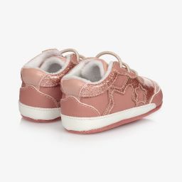 مايورال Newborn-حذاء جلد صناعي غليتر لون زهري لمرحلة قبل المشي للمولودات | Childrensalon Outlet