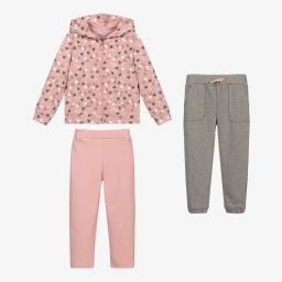 Mayoral-Pink & Grey 3 Piece Tracksuit | Childrensalon Outlet