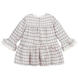 Mayoral-Pink & Grey Check Dress | Childrensalon Outlet