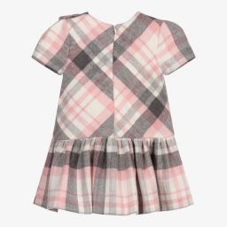 Mayoral-Pink & Grey Check Dress | Childrensalon Outlet
