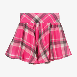 Mayoral-Pink & Grey Check Skirt | Childrensalon Outlet