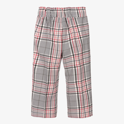 Mayoral-Pink & Grey Check Trousers | Childrensalon Outlet
