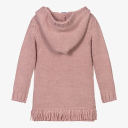 مايورال-كارديغان هودي مزيج صوف لون زهري للبنات | Childrensalon Outlet