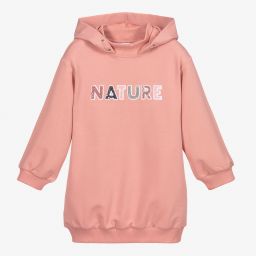 Mayoral-Pink Hooded Sweatshirt Dress | Childrensalon Outlet