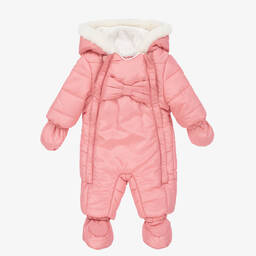 Mayoral Для новорожденных-Розовый утепленный зимний комбинезон | Childrensalon Outlet