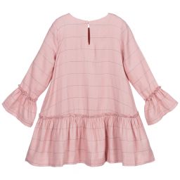 Mayoral-Розовое платье в серебристую клетку | Childrensalon Outlet