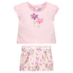 Mayoral-Футболка и шорты розового цвета | Childrensalon Outlet