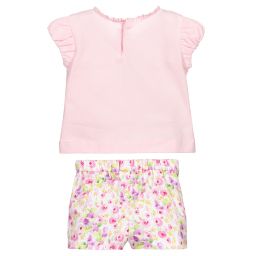 Mayoral-Футболка и шорты розового цвета | Childrensalon Outlet