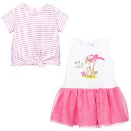 Mayoral-Pink Tulle Dress Set | Childrensalon Outlet