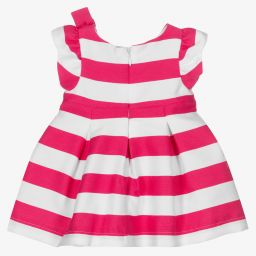 مايورال-فستان مزيج فيسكوز مقلم لون زهري وأبيض | Childrensalon Outlet