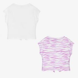 Mayoral-Purple Cotton T-Shirts (2 Pack) | Childrensalon Outlet