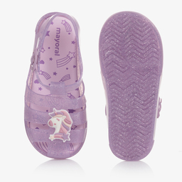 Mayoral-Фиолетовые резиновые туфли с единорогами | Childrensalon Outlet