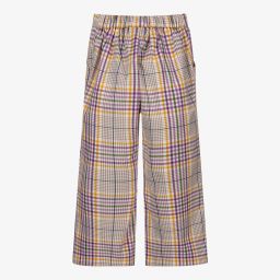 Mayoral-Purple & Yellow Check Trousers | Childrensalon Outlet