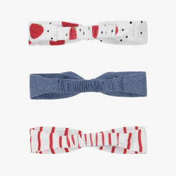 مايورال Newborn-طوق للرأس قطن جيرسي لون أحمر وأبيض للمولودات (عدد 3) | Childrensalon Outlet