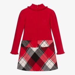 Mayoral-Красно-черное платье в клетку | Childrensalon Outlet