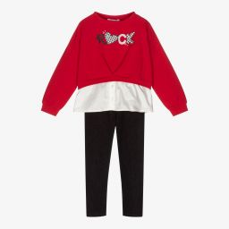 Mayoral-Красно-черный комплект с легинсами | Childrensalon Outlet