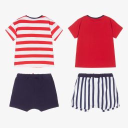 Mayoral Newborn-Red & Blue Shorts Set (2 Pack) | Childrensalon Outlet