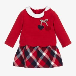 Sofisticado oro Almuerzo Mayoral Newborn - Vestido rojo de algodón a cuadros con cerezas |  Childrensalon Outlet