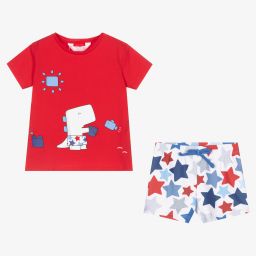Mayoral Для новорожденных-Красная футболка и шорты из хлопка для малышей | Childrensalon Outlet