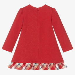 Mayoral Newborn-فستان قطن جيرسي لون أحمر للمولودات | Childrensalon Outlet