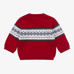 Mayoral-Красный свитер из хлопка и шерсти | Childrensalon Outlet