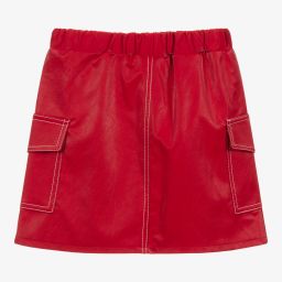 Mayoral-Красная юбка из искусственной кожи | Childrensalon Outlet