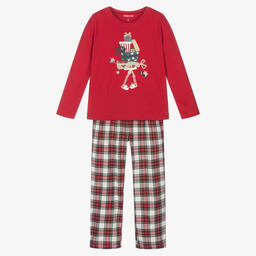 Mayoral-Красная праздничная хлопковая пижама | Childrensalon Outlet