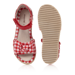 Mayoral-Red Gingham Platform Sandals | Childrensalon Outlet