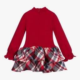 Mayoral-Red & Grey Check Dress | Childrensalon Outlet