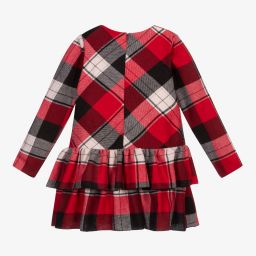 Mayoral-Красно-серое платье в шотландскую клетку | Childrensalon Outlet