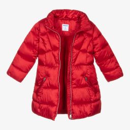 Mayoral-Red Hooded Puffer Coat | Childrensalon Outlet