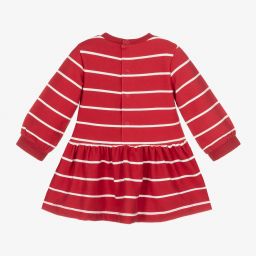 مايورال-فستان قطن جيرسي مخطط لون أحمر وأبيض | Childrensalon Outlet