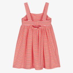 Mayoral-Красное хлопковое платье в полоску | Childrensalon Outlet