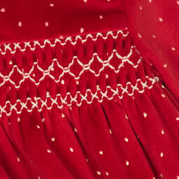 Mayoral Для новорожденных-Красное бархатное платье со сборками для малышей | Childrensalon Outlet