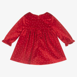 Mayoral Для новорожденных-Красное бархатное платье со сборками для малышей | Childrensalon Outlet