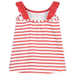 Mayoral-Red & White Floral Dress | Childrensalon Outlet