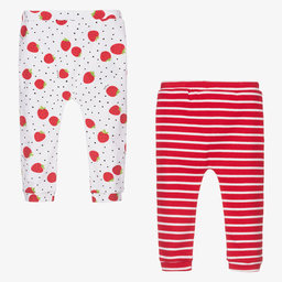 Mayoral Для новорожденных-Красно-белые легинсы (2пары) | Childrensalon Outlet