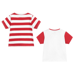 Mayoral-Футболки красного и белого цветов (2 шт.) | Childrensalon Outlet