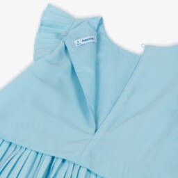 Mayoral-Sky Blue Chiffon Romper Delight | Childrensalon Outlet