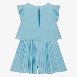 Mayoral-Sky Blue Chiffon Romper Delight | Childrensalon Outlet