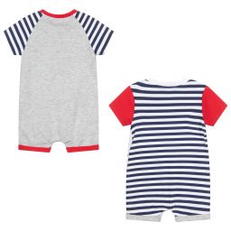 Mayoral Для новорожденных-Песочники в синюю полоску для малышей (2шт) | Childrensalon Outlet