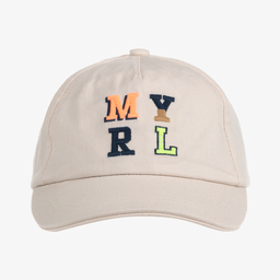 Mayoral-Teen Beige Cotton Logo Cap | Childrensalon Outlet