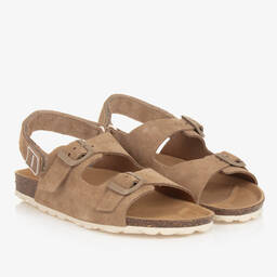 Mayoral-Teen Beige Suede Leather Sandals | Childrensalon Outlet