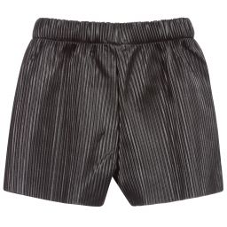 Mayoral-Teen Black Faux Leather Shorts | Childrensalon Outlet