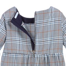 Mayoral-Teen Blue & Beige Check Dress | Childrensalon Outlet