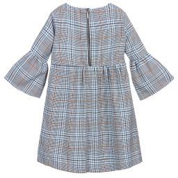 Mayoral-Teen Blue & Beige Check Dress | Childrensalon Outlet