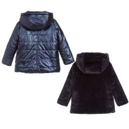 Mayoral-Teen Blue Reversible Coat | Childrensalon Outlet