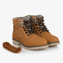 Mayoral-Teen Boys Beige Nubuck Leather Boots | Childrensalon Outlet