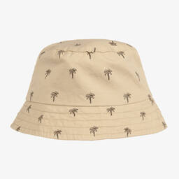 Mayoral-Teen Boys Beige Palm Tree Print Hat | Childrensalon Outlet
